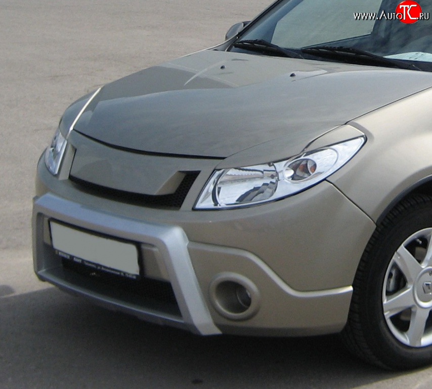 1 849 р. Реснички Kart RS Renault Sandero (BS) (2009-2014) (Неокрашенные)  с доставкой в г. Горно‑Алтайск