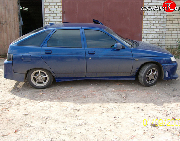 1 299 р. Пороги накладки M-VRS Лада 2112 хэтчбек (1999-2008) (Неокрашенные)  с доставкой в г. Горно‑Алтайск