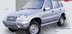 499 р. Накладки на зеркала Кураж 2 до 2005 года Chevrolet Niva 2123 дорестайлинг (2002-2008) (Неокрашенные)  с доставкой в г. Горно‑Алтайск. Увеличить фотографию 2