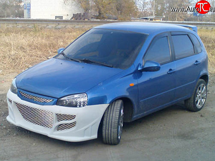 2 099 р. Передний бампер M-VRS Лада Калина 1119 хэтчбек (2004-2013) (Неокрашенный)  с доставкой в г. Горно‑Алтайск