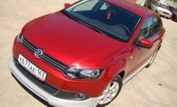 5 749 р. Накладка Racing на передний бампер Volkswagen Polo 5 седан дорестайлинг (2009-2015) (Неокрашенная)  с доставкой в г. Горно‑Алтайск. Увеличить фотографию 2