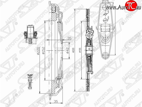 13 199 р. Комплект сцепления SAT  Audi A3 (8VS седан,  8VA хэтчбэк 5 дв.,  8V1), Skoda Fabia (Mk3), Octavia (A7), Rapid (NH3,  NH1), Volkswagen Golf (7), Jetta (A6), Polo (5)  с доставкой в г. Горно‑Алтайск