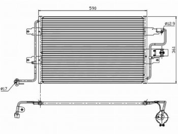 6 699 р. Радиатор кондиционера SAT  Audi A3 ( 8LA хэтчбэк 5 дв.,  8L1 хэтчбэк 3 дв.) (1996-2003), Audi TT  8N (1998-2006), Skoda Octavia ( Tour A4 1U2,  Tour A4 1U5) (2000-2010), Volkswagen Bora (1998-2005), Volkswagen Golf  4 (1997-2003), Volkswagen Jetta  A4 (1998-2005)  с доставкой в г. Горно‑Алтайск. Увеличить фотографию 1