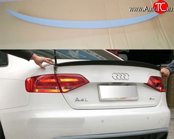 3 399 р. Лип спойлер АВТОКРАТ  Audi A4  B8 (2007-2011) дорестайлинг, седан (Неокрашенный)  с доставкой в г. Горно‑Алтайск