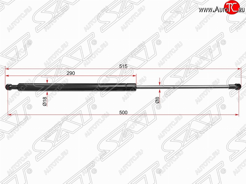 569 р. Упор крышки багажника SAT (газовый)  Audi A4  B6 (2000-2006) универсал  с доставкой в г. Горно‑Алтайск