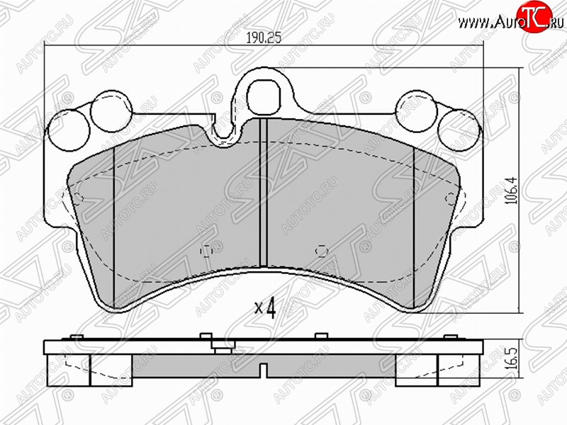 2 399 р. Колодки тормозные SAT (передние) Volkswagen Touareg GP рестайлинг (2006-2010)  с доставкой в г. Горно‑Алтайск