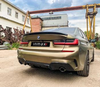 12 999 р. Диффузор заднего бампера М-Perfomance 320  BMW 3 серия  G20 (2018-2022) седан Inmax (цвет: черный глянец)  с доставкой в г. Горно‑Алтайск. Увеличить фотографию 11