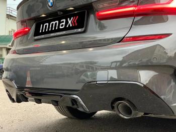 12 999 р. Диффузор заднего бампера М-Perfomance 320  BMW 3 серия  G20 (2018-2022) седан Inmax (цвет: черный глянец)  с доставкой в г. Горно‑Алтайск. Увеличить фотографию 3