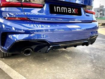 12 999 р. Диффузор заднего бампера М-Perfomance 320  BMW 3 серия  G20 (2018-2022) седан Inmax (цвет: черный глянец)  с доставкой в г. Горно‑Алтайск. Увеличить фотографию 7