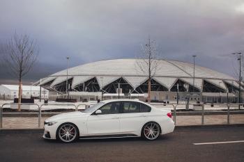 5 999 р. Накладки M-Perfomance под задний бампер (мини-лезвия)  BMW 3 серия  F30 (2012-2018) седан дорестайлинг, седан рестайлинг (цвет: черный матовый)  с доставкой в г. Горно‑Алтайск. Увеличить фотографию 13