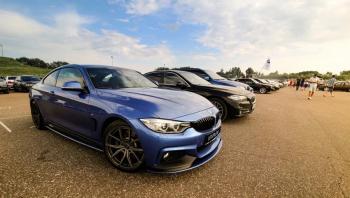 14 499 р. Сплиттер переднего бампера М-Perfomance BMW 4 серия F32 купе дорестайлинг (2013-2017) (цвет: черный матовый)  с доставкой в г. Горно‑Алтайск. Увеличить фотографию 2