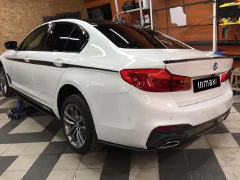 5 999 р. Накладки M-Perfomance под задний бампер (мини-лезвия) Inmax  BMW 5 серия  G30 (2016-2020) дорестайлинг, седан (цвет: черный глянец)  с доставкой в г. Горно‑Алтайск. Увеличить фотографию 10
