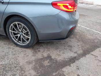 5 999 р. Накладки M-Perfomance под задний бампер (мини-лезвия) Inmax  BMW 5 серия  G30 (2016-2020) дорестайлинг, седан (цвет: черный глянец)  с доставкой в г. Горно‑Алтайск. Увеличить фотографию 12