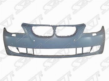 Передний бампер SAT (под омыватели и сонары, пр-во Тайвань) BMW 5 серия  E60 (2003-2007) седан дорестайлинг