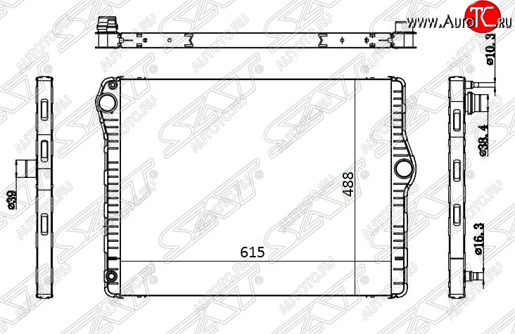 13 849 р. Радиатор двигателя SAT (пластинчатый) BMW 5 серия F11 рестайлинг, универсал (2013-2017)  с доставкой в г. Горно‑Алтайск