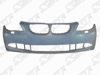 Передний бампер SAT (под омыватели, пр-во Тайвань) BMW 5 серия  E60 (2003-2007) седан дорестайлинг