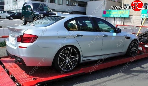 6 749 р. Лип спойлер CT v1 BMW 5 серия F10 седан дорестайлинг (2009-2013) (Неокрашенный)  с доставкой в г. Горно‑Алтайск