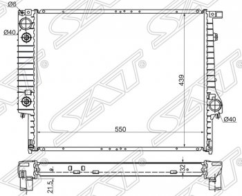 6 999 р. Радиатор двигателя SAT (трубчатый)  BMW 3 серия ( E30,  E36) - 7 серия  E32  с доставкой в г. Горно‑Алтайск. Увеличить фотографию 1