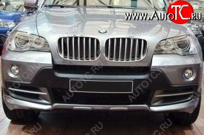 46 999 р. Накладка на передний бампер CT BMW X5 E70 дорестайлинг (2006-2010) (Неокрашенная)  с доставкой в г. Горно‑Алтайск