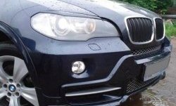 1 499 р. Реснички на фары CT BMW X5 E70 дорестайлинг (2006-2010) (Неокрашенные)  с доставкой в г. Горно‑Алтайск. Увеличить фотографию 2