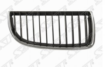 Правая решетка радиатора SAT (черная/хром) BMW 3 серия  E90 (2004-2008) седан дорестайлинг