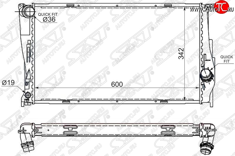 7 599 р. Радиатор двигателя SAT  BMW 1 серия  E87 - X1  E84  с доставкой в г. Горно‑Алтайск