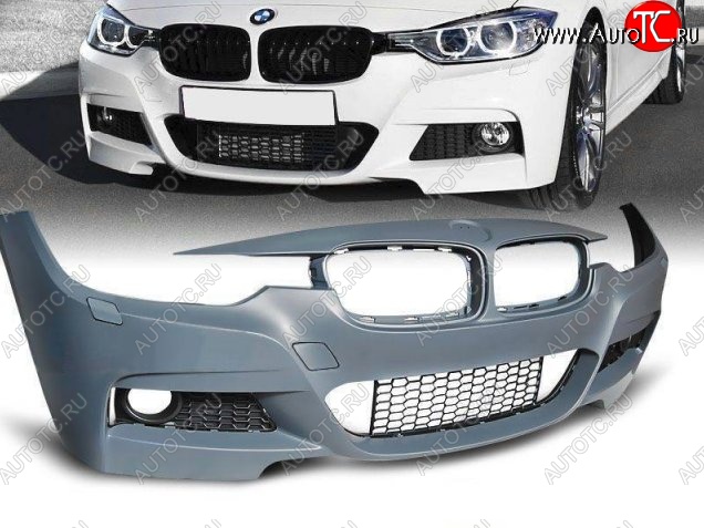 29 949 р. Передний бампер M-pakiet BMW 3 серия F30 седан дорестайлинг (2012-2015) (Неокрашенный)  с доставкой в г. Горно‑Алтайск