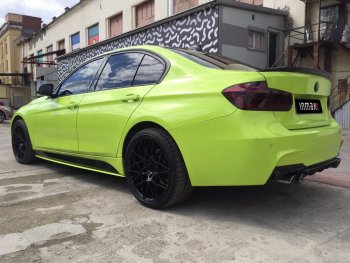 7 999 р. Накладки на пластиковые пороги INMAX M-Perfomance  BMW 3 серия  F30 (2012-2018) седан дорестайлинг, седан рестайлинг (черный матовый)  с доставкой в г. Горно‑Алтайск. Увеличить фотографию 3