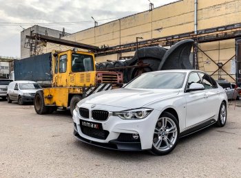 7 999 р. Накладки на пластиковые пороги INMAX M-Perfomance  BMW 3 серия  F30 (2012-2018) седан дорестайлинг, седан рестайлинг (черный матовый)  с доставкой в г. Горно‑Алтайск. Увеличить фотографию 4