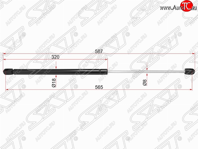 649 р. Упор крышки багажника SAT (газовый)  BMW X1  E84 (2009-2015)  с доставкой в г. Горно‑Алтайск