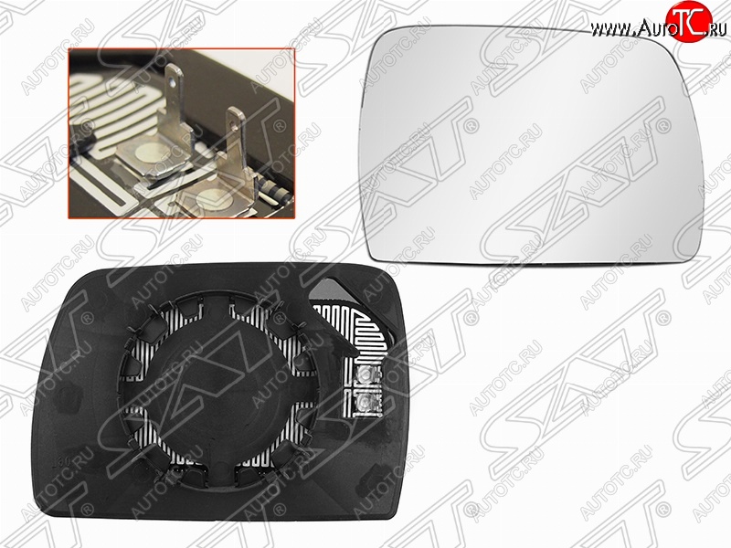 719 р. Правое полотно зеркала SAT (голубой, асферическое с обогревом) BMW X3 E83 (2003-2009)  с доставкой в г. Горно‑Алтайск