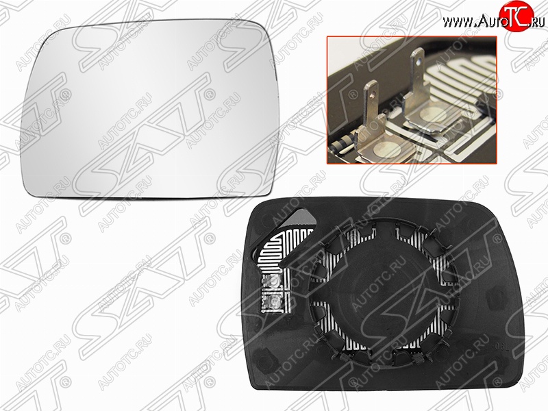 719 р. Левое полотно зеркала SAT (голубой, асферическое с обогревом) BMW X3 E83 (2003-2009)  с доставкой в г. Горно‑Алтайск