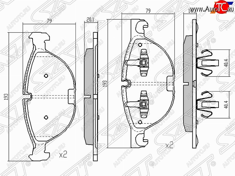 2 499 р. Комплект тормозных колодок SAT (передние)  BMW X5 ( E70,  F15) - X6 ( E71,  F16)  с доставкой в г. Горно‑Алтайск