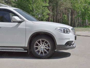 12 999 р. Одинарная защита переднего бампера из трубы d42 мм SLITKOFF  Brilliance V5 (2012-2018)  с доставкой в г. Горно‑Алтайск. Увеличить фотографию 2