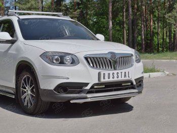 12 999 р. Одинарная защита переднего бампера из трубы d42 мм SLITKOFF  Brilliance V5 (2012-2018)  с доставкой в г. Горно‑Алтайск. Увеличить фотографию 3