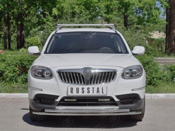 16 549 р. Защита переднего бампера (2 трубыØ42 мм, нержавейка) SLITKOFF Brilliance V5 (2012-2018)  с доставкой в г. Горно‑Алтайск. Увеличить фотографию 2