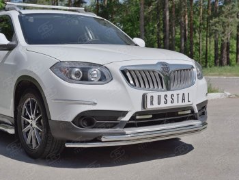 16 549 р. Защита переднего бампера (2 трубыØ42 мм, нержавейка) SLITKOFF Brilliance V5 (2012-2018)  с доставкой в г. Горно‑Алтайск. Увеличить фотографию 4