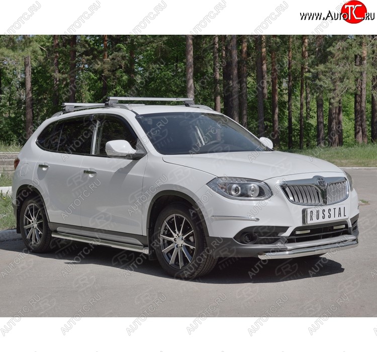 15 299 р. Одинарная защита переднего бампера из трубы d63 мм SLITKOFF Brilliance V5 (2012-2018)  с доставкой в г. Горно‑Алтайск