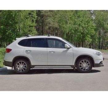 21 999 р. Защита порогов из круглой трубы d63 мм SLITKOFF v1 Brilliance V5 (2012-2018)  с доставкой в г. Горно‑Алтайск. Увеличить фотографию 2