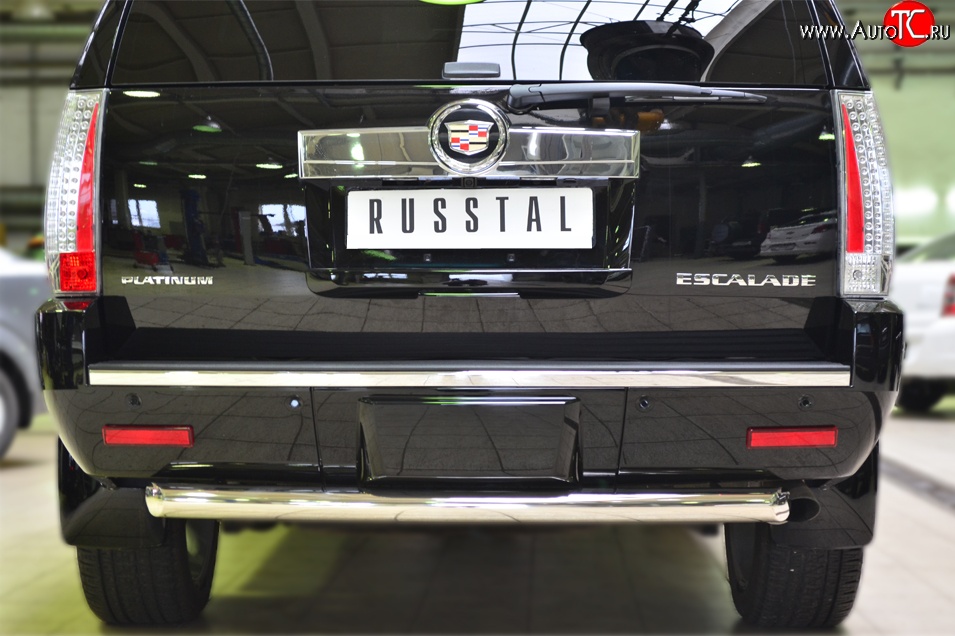 15 999 р. Защита заднего бампера (Ø76 мм, нержавейка) SLITKOFF  Cadillac Escalade  GMT926 джип 5 дв. (2006-2014) короткая база  с доставкой в г. Горно‑Алтайск