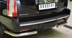 15 999 р. Защита заднего бампера (Ø76 мм уголки, нержавейка) SLITKOFF  Cadillac Escalade  GMT926 джип 5 дв. (2006-2014) короткая база  с доставкой в г. Горно‑Алтайск. Увеличить фотографию 2