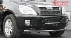 Защита переднего бампера одинарная Souz-96 (d42). Chery Tiggo T11 дорестайлинг (2005-2013)