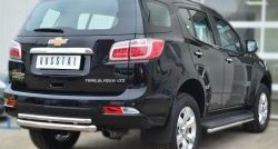 23 999 р. Защита заднего бампера (Ø63 и 42 мм, нержавейка) SLITKOFF Chevrolet Trailblazer GM800 дорестайлинг (2012-2016)  с доставкой в г. Горно‑Алтайск. Увеличить фотографию 4