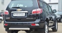 21 399 р. Одинарная защита заднего бампера из трубы диаметром 76 мм SLITKOFF Chevrolet Trailblazer GM800 дорестайлинг (2012-2016)  с доставкой в г. Горно‑Алтайск. Увеличить фотографию 4