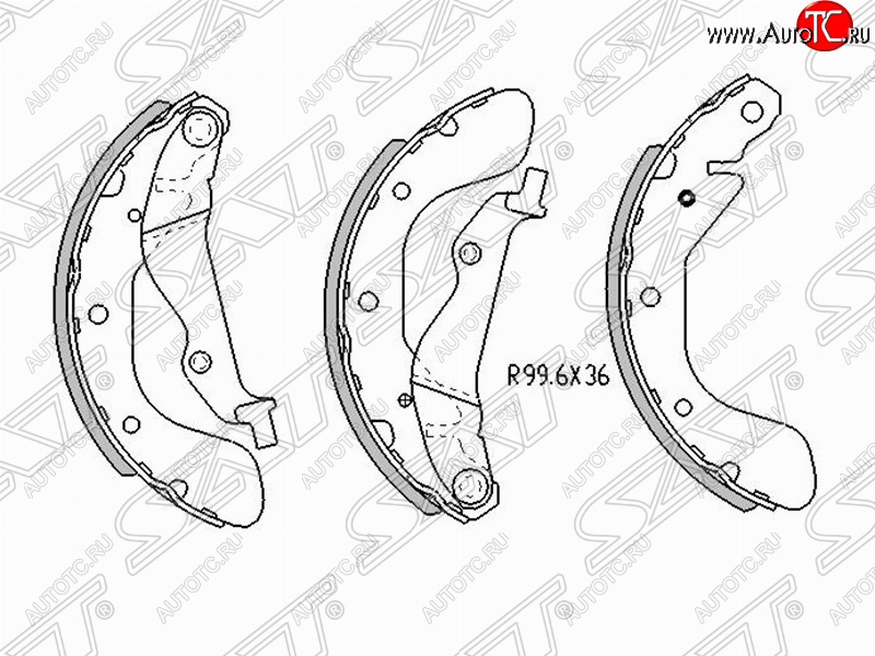 1 359 р. Колодки тормозные задние SAT Chevrolet Captiva 2-ой рестайлинг (2013-2016)  с доставкой в г. Горно‑Алтайск