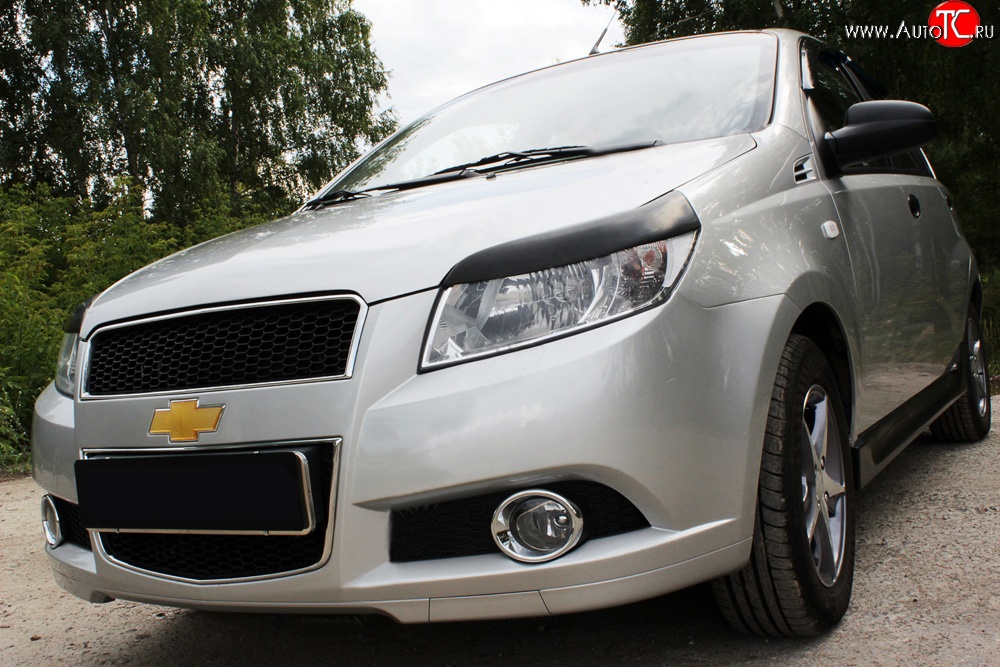 1 399 р. Реснички на фары RA  Chevrolet Aveo  T200 (2002-2008) хэтчбек 5 дв (Неокрашенные)  с доставкой в г. Горно‑Алтайск