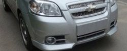 Клыки на передний бампер CT v2 Chevrolet Aveo T250 седан рестайлинг (2006-2011)