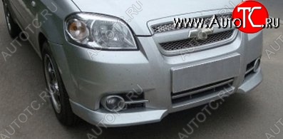 2 999 р. Клыки на передний бампер CT v2 Chevrolet Aveo T250 седан рестайлинг (2006-2011) (Неокрашенная)  с доставкой в г. Горно‑Алтайск