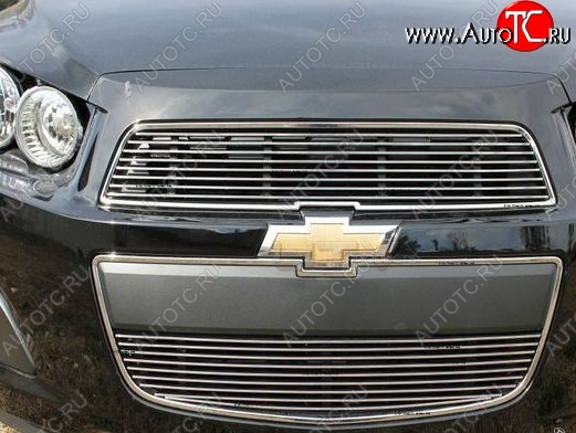 5 499 р. Декоративные вставки решетки радиатора и переднего бампера CT Chevrolet Aveo T300 хэтчбек (2011-2015) (Неокрашенная)  с доставкой в г. Горно‑Алтайск