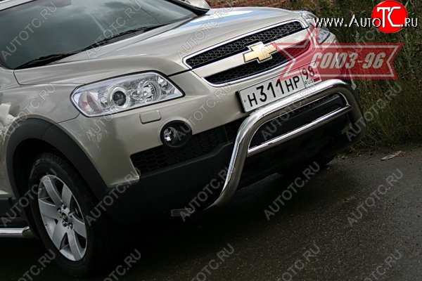 18 314 р. Защита переднего бампера Souz-96 (d76) Chevrolet Captiva  дорестайлинг (2006-2011)  с доставкой в г. Горно‑Алтайск